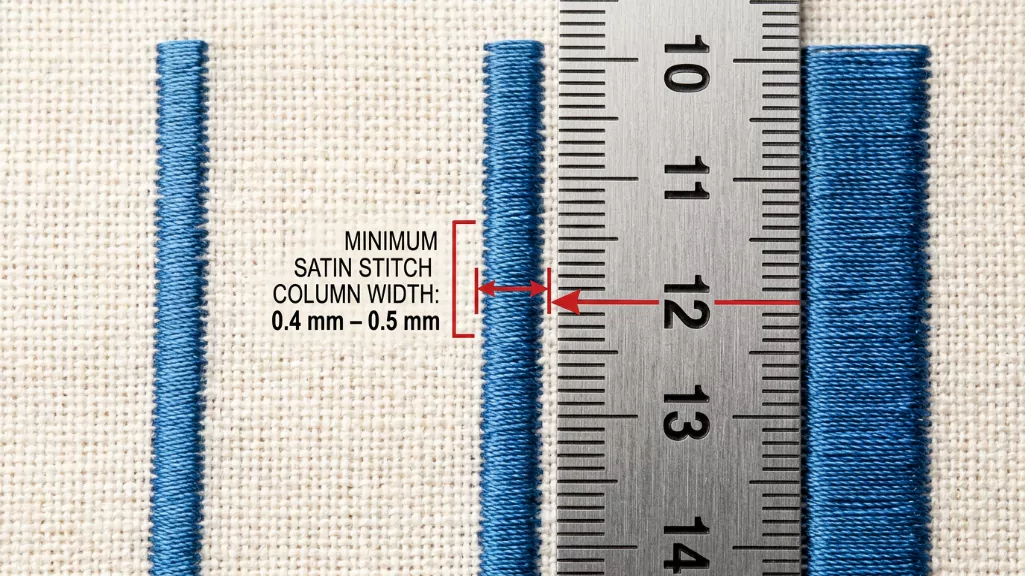 Minimum Satin Stitch Column Width