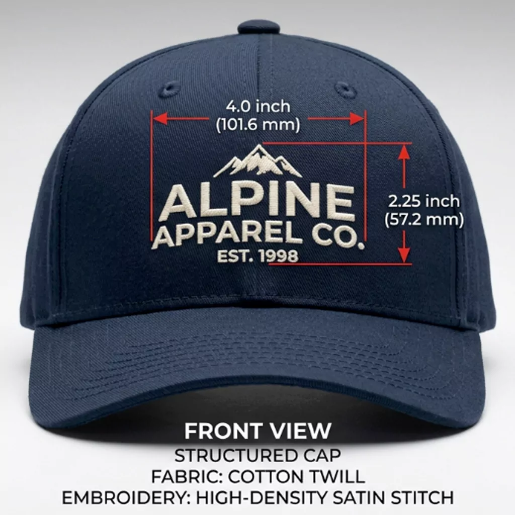 Standard Cap Embroidery Size and Design Requirements